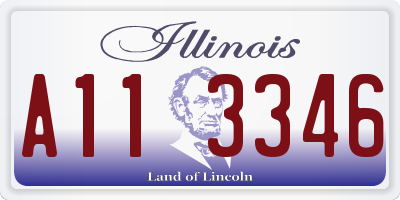 IL license plate A113346