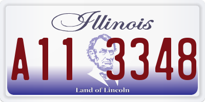 IL license plate A113348