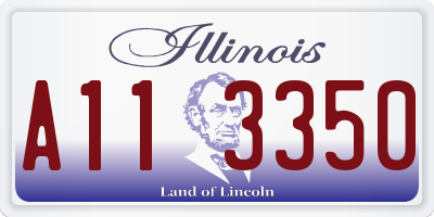 IL license plate A113350