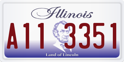IL license plate A113351