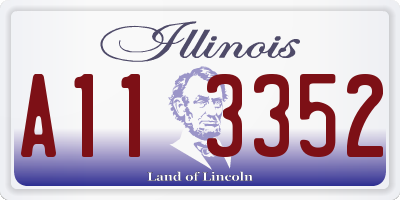 IL license plate A113352