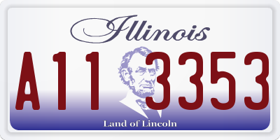 IL license plate A113353