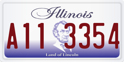 IL license plate A113354