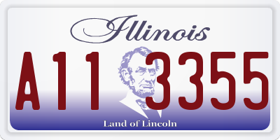 IL license plate A113355