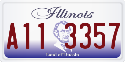 IL license plate A113357