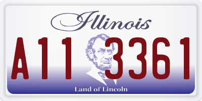 IL license plate A113361