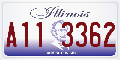 IL license plate A113362