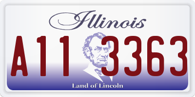 IL license plate A113363