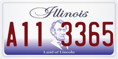 IL license plate A113365