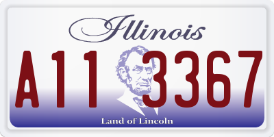 IL license plate A113367