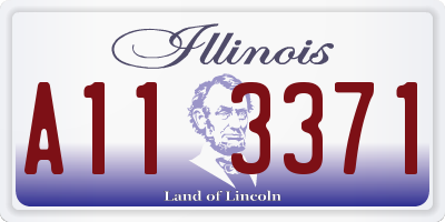 IL license plate A113371