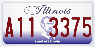 IL license plate A113375
