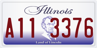 IL license plate A113376