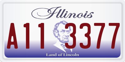 IL license plate A113377