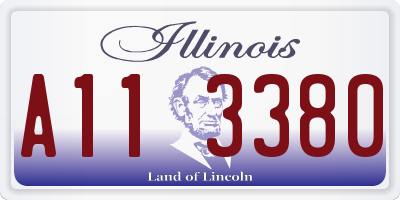 IL license plate A113380