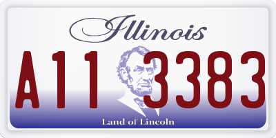 IL license plate A113383