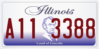 IL license plate A113388