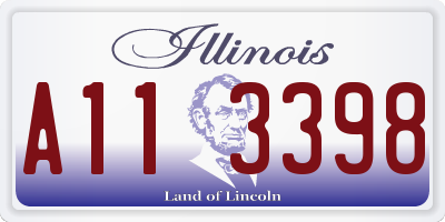 IL license plate A113398