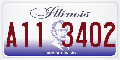 IL license plate A113402