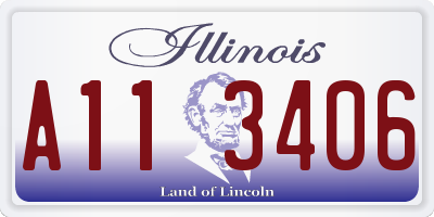 IL license plate A113406