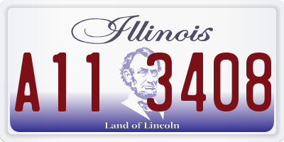 IL license plate A113408