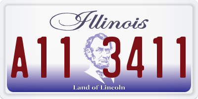 IL license plate A113411