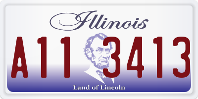 IL license plate A113413