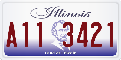IL license plate A113421