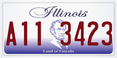 IL license plate A113423