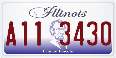 IL license plate A113430