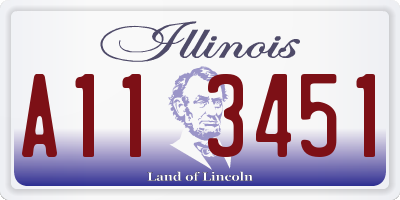 IL license plate A113451
