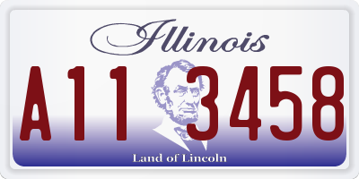 IL license plate A113458