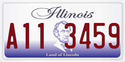 IL license plate A113459