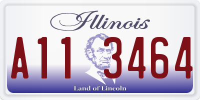 IL license plate A113464