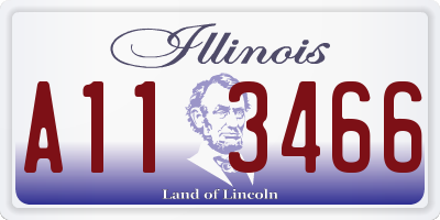 IL license plate A113466