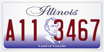 IL license plate A113467