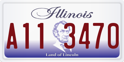 IL license plate A113470