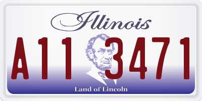 IL license plate A113471
