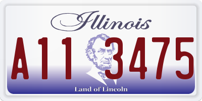 IL license plate A113475
