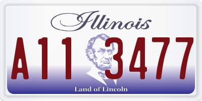 IL license plate A113477