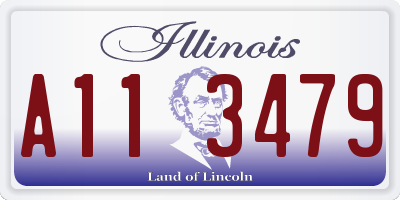 IL license plate A113479