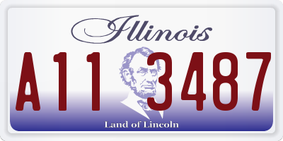 IL license plate A113487