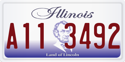 IL license plate A113492