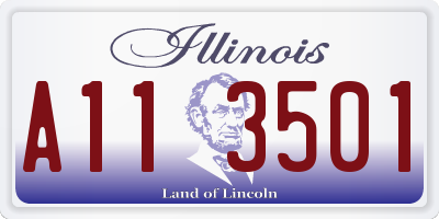 IL license plate A113501