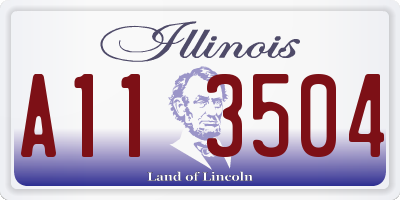 IL license plate A113504