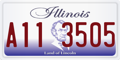 IL license plate A113505