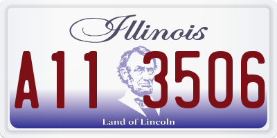 IL license plate A113506