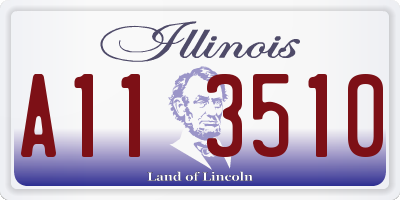 IL license plate A113510