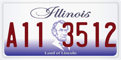 IL license plate A113512