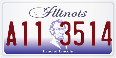 IL license plate A113514